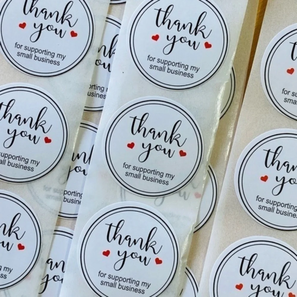 40 Small Thank You Stickers! (Quarter Size)
